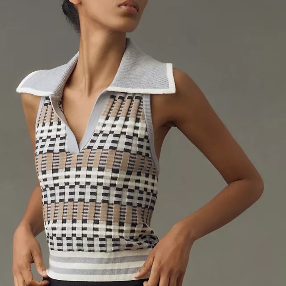 maeve halter polo sweater tank Anthropologie worn once, sold out everywhere